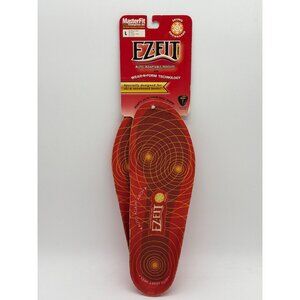 Masterfit Ez Fit Red Auto-Adaptive Insoles Large L Size For Ski & Snowboard Boot